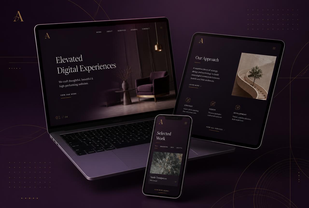 Laptop, tablet and phone showing different types of digital experiences built with Lovable
